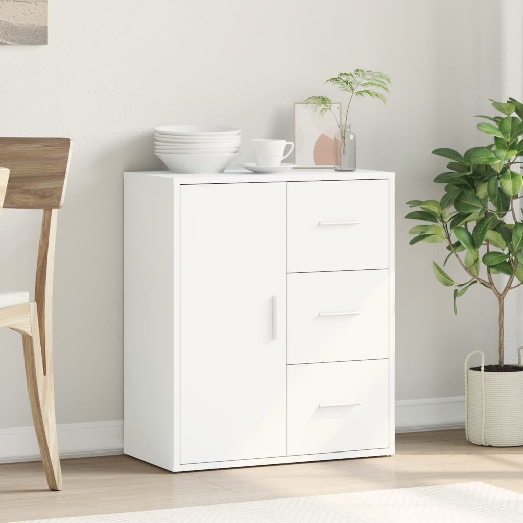 skænk 60x31x70 cm konstrueret træ hvid