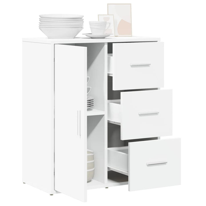 skænk 60x31x70 cm konstrueret træ hvid