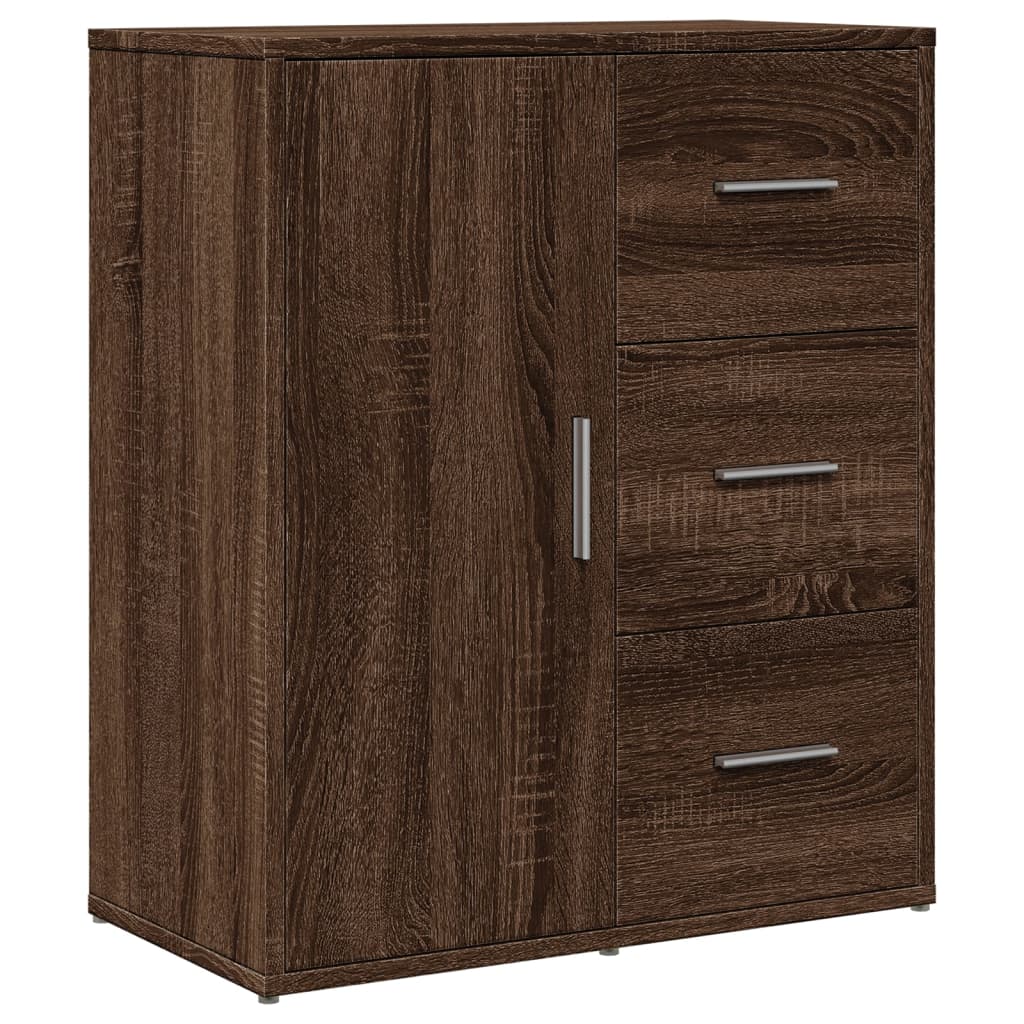 skænk 60x31x70 cm konstrueret træ brun egetræsfarve