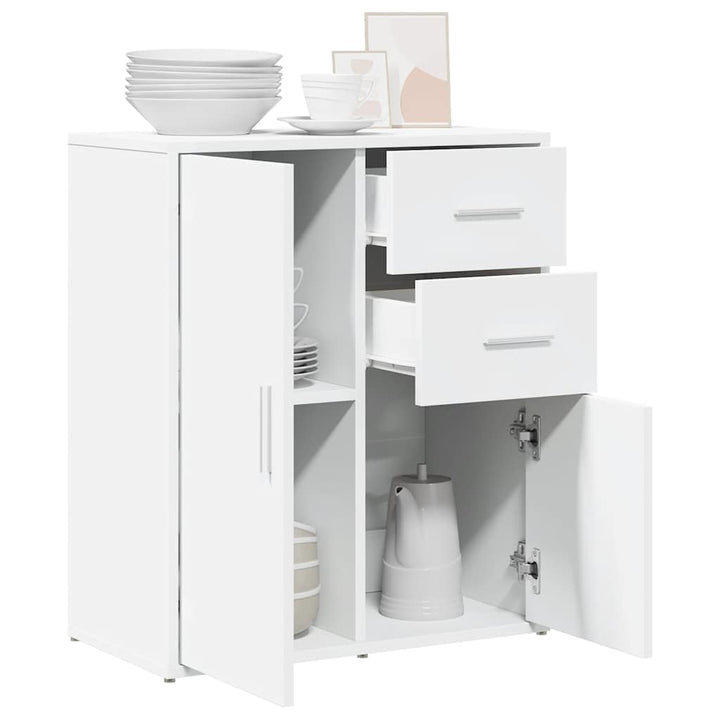 skænk 60x31x70 cm konstrueret træ hvid