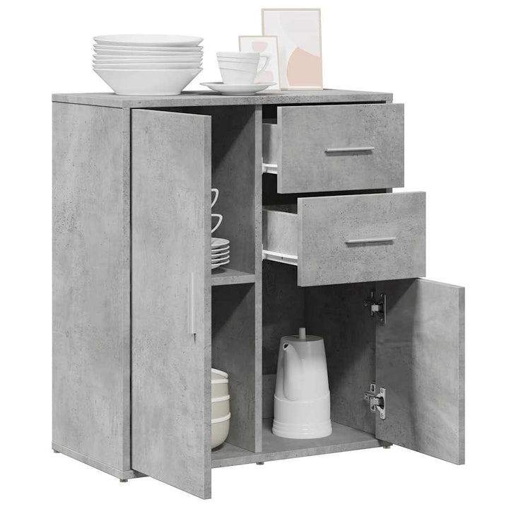 skænk 60x31x70 cm konstrueret træ betongrå