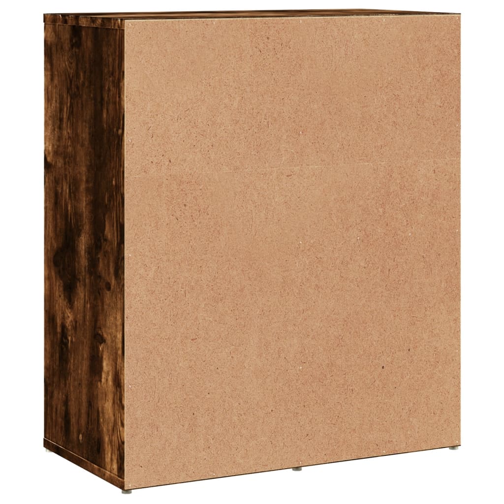 skænk 60x31x70 cm konstrueret træ røget egetræsfarve