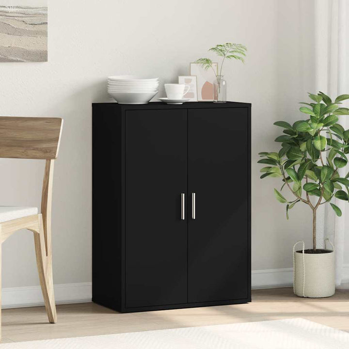 skænk 60x31x84 cm konstrueret træ sort