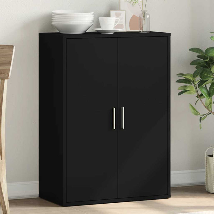 skænk 60x31x84 cm konstrueret træ sort
