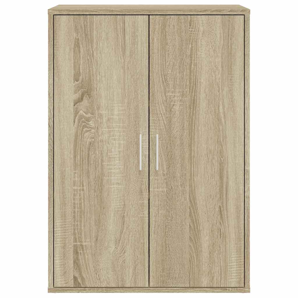 skab 60x31x84 cm konstrueret træ røget egetræsfarve
