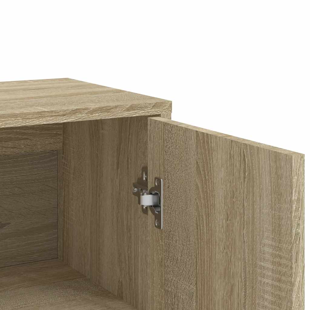 skab 60x31x84 cm konstrueret træ røget egetræsfarve