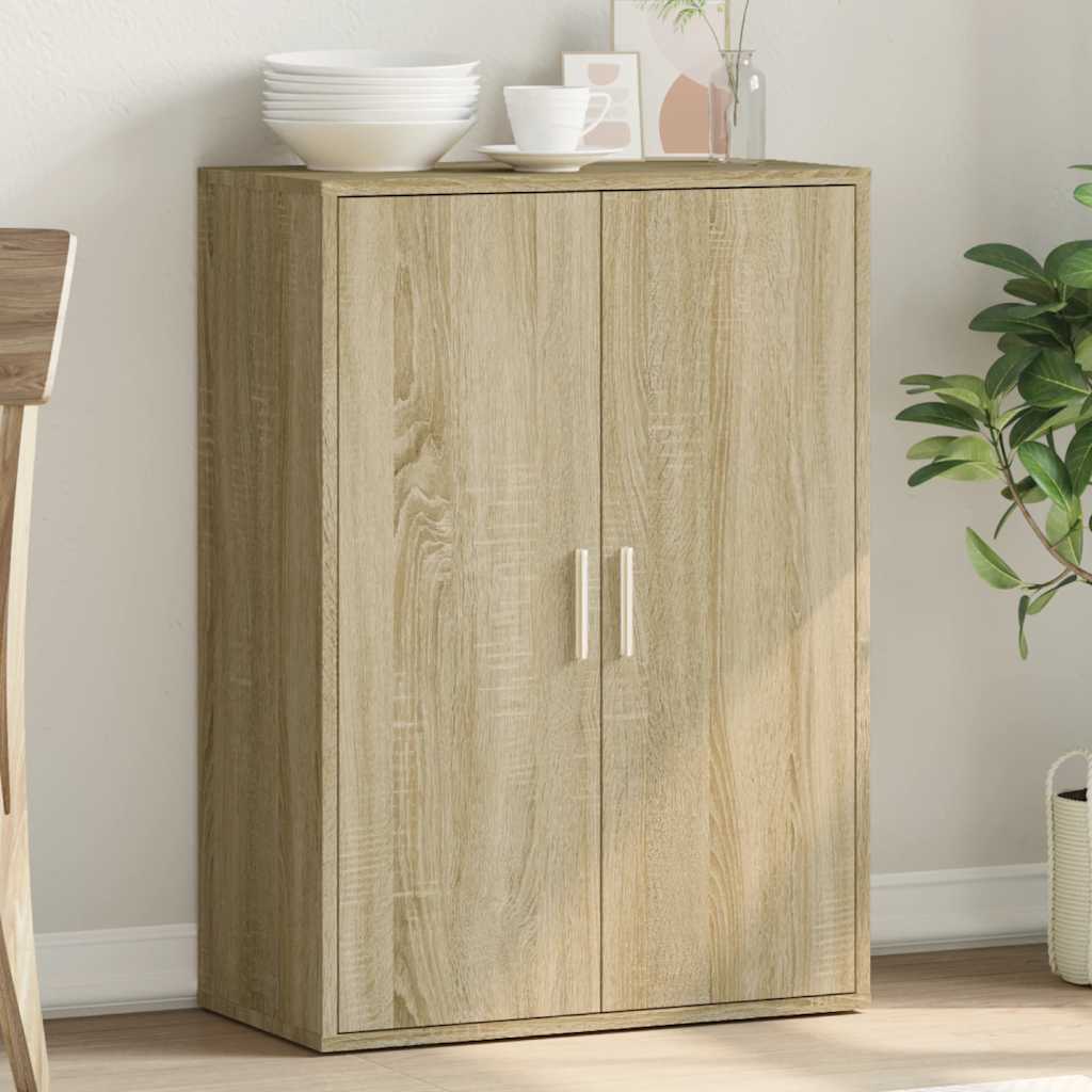 skab 60x31x84 cm konstrueret træ røget egetræsfarve