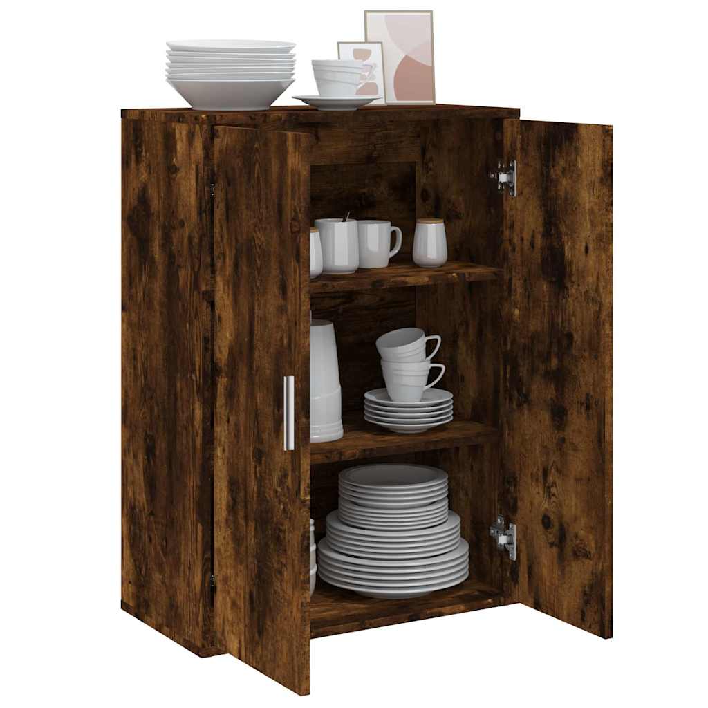 skænk 60x31x84 cm konstrueret træ røget egetræsfarve