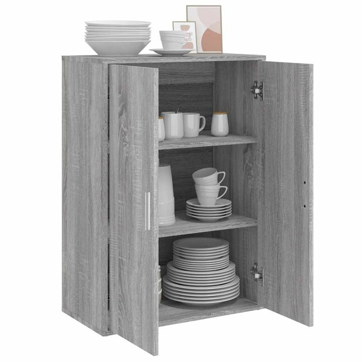 skænk 60x31x84 cm konstrueret træ grå sonoma-eg
