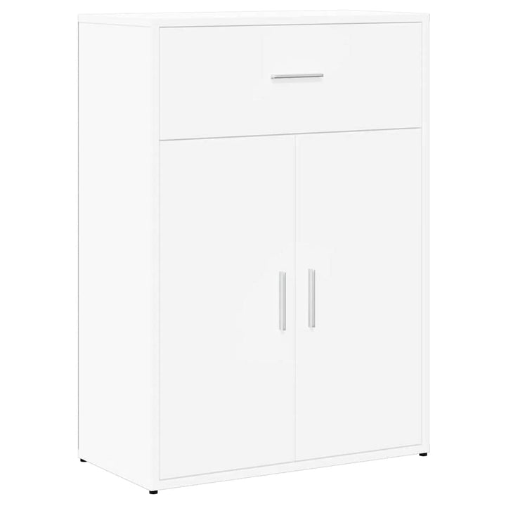 skænk 60x30x84 cm konstrueret træ hvid