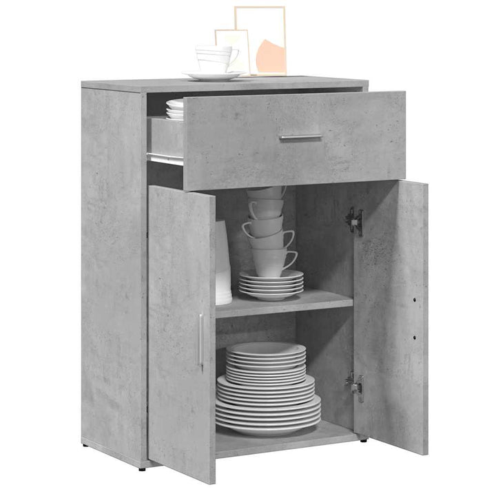 skænk 60x30x84 cm konstrueret træ betongrå