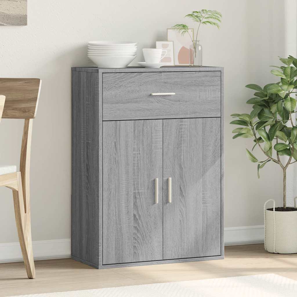 skænk 60x30x84 cm konstrueret træ grå sonoma-eg