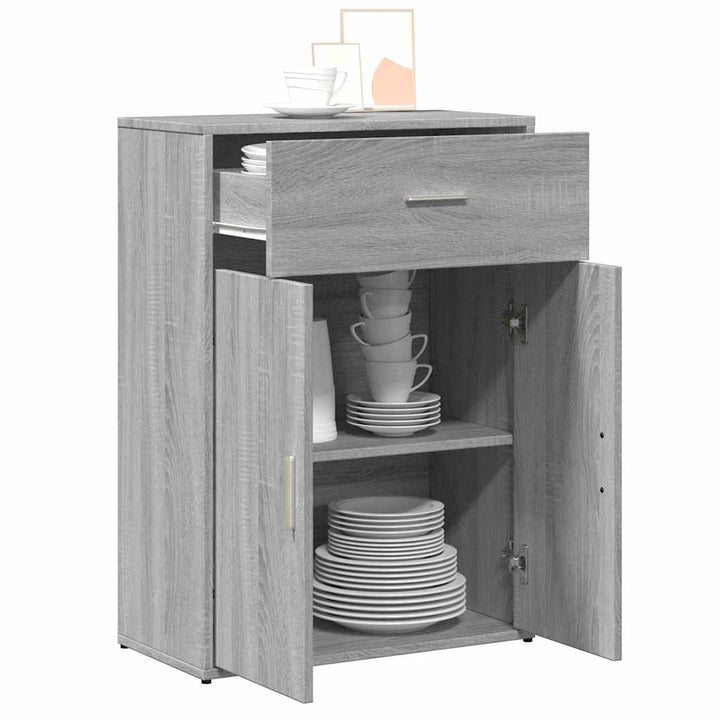 skænk 60x30x84 cm konstrueret træ grå sonoma-eg