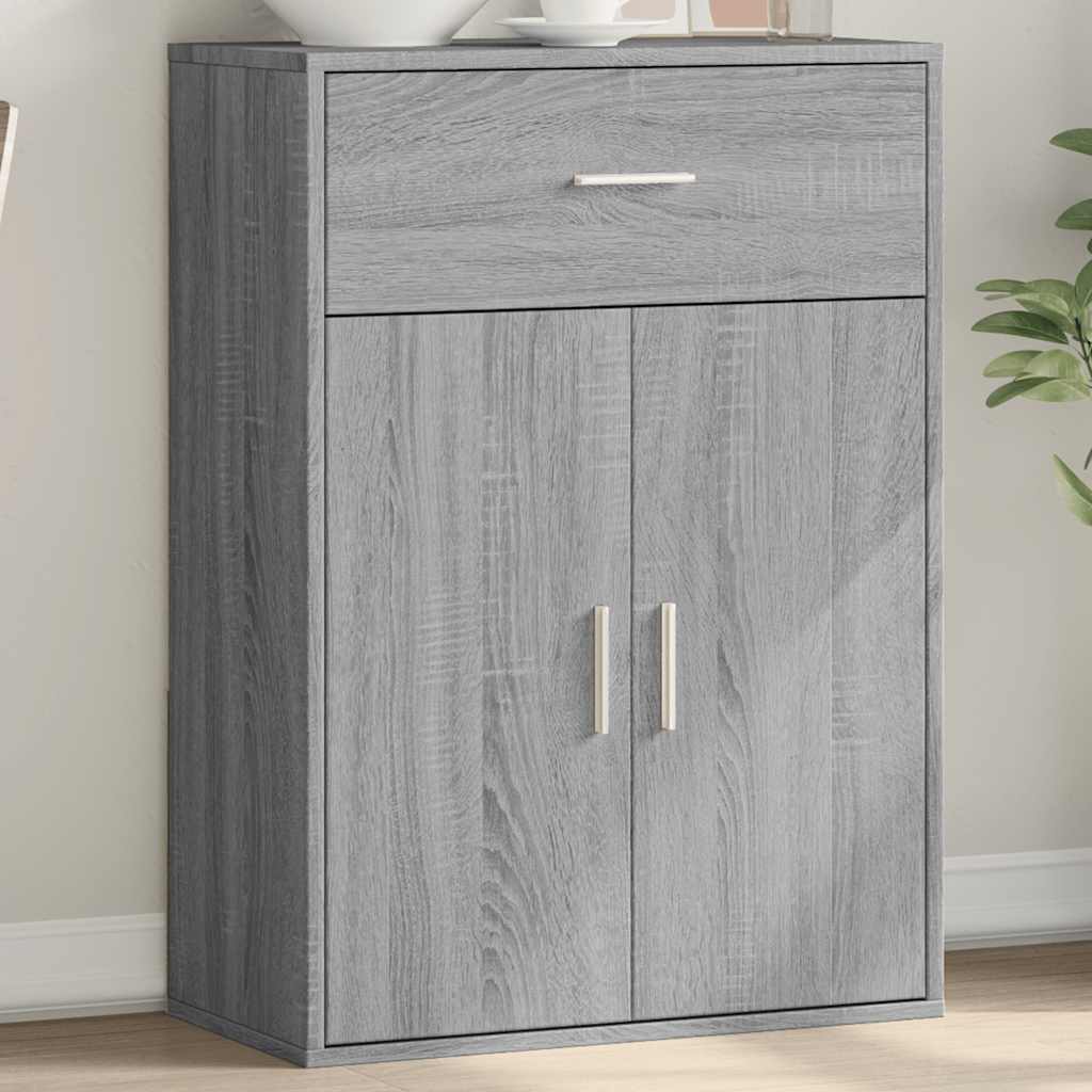 skænk 60x30x84 cm konstrueret træ grå sonoma-eg