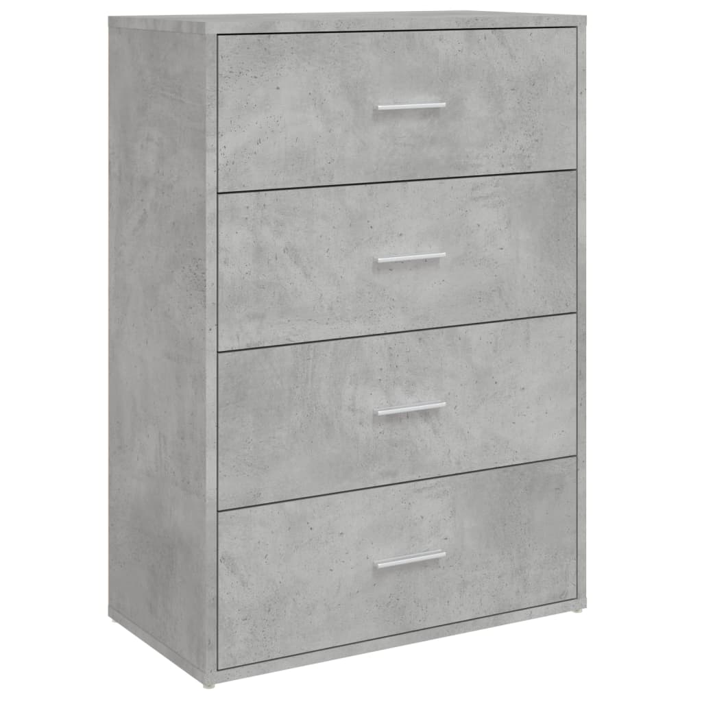 skænk 60x31x84 cm konstrueret træ betongrå