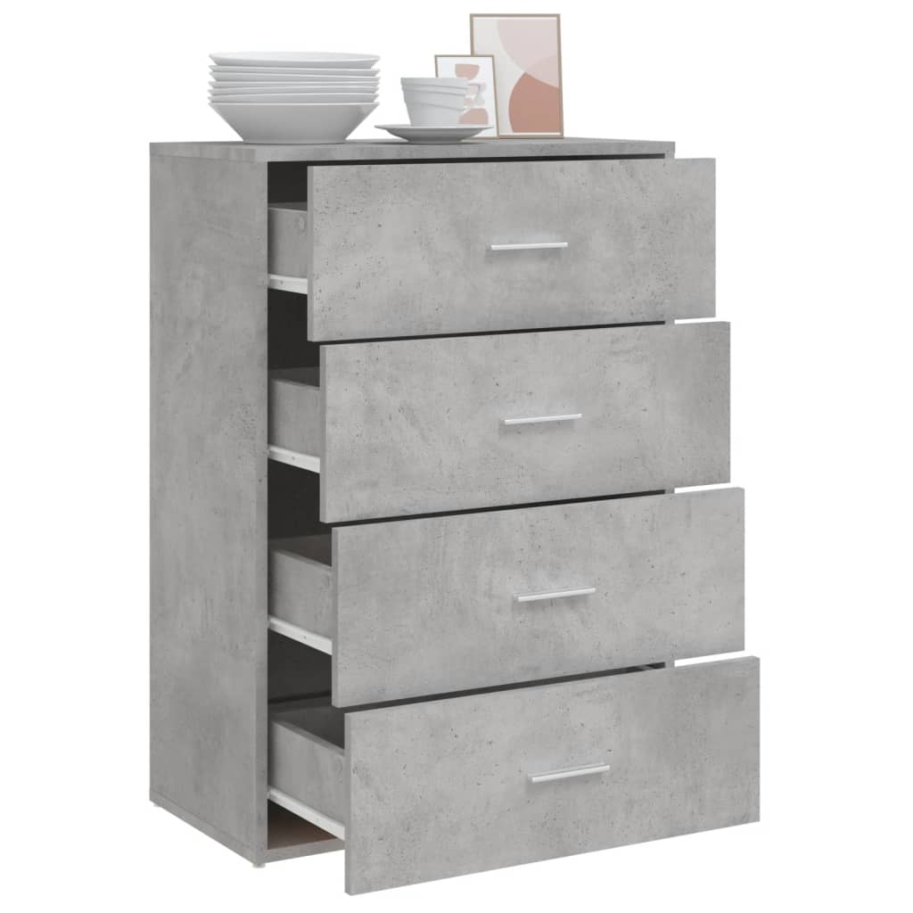 skænk 60x31x84 cm konstrueret træ betongrå