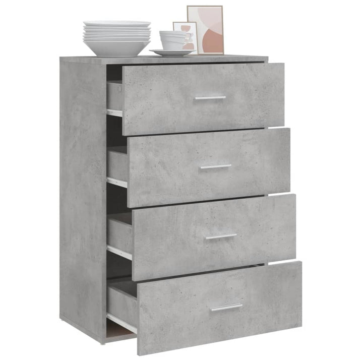 skænk 60x31x84 cm konstrueret træ betongrå