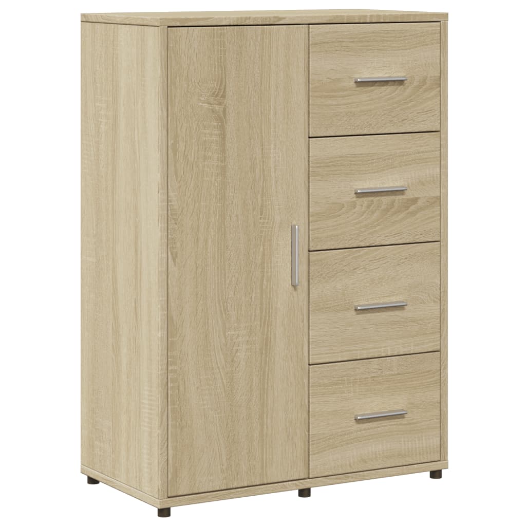 skab 60x31x84 cm konstrueret træ røget egetræsfarve