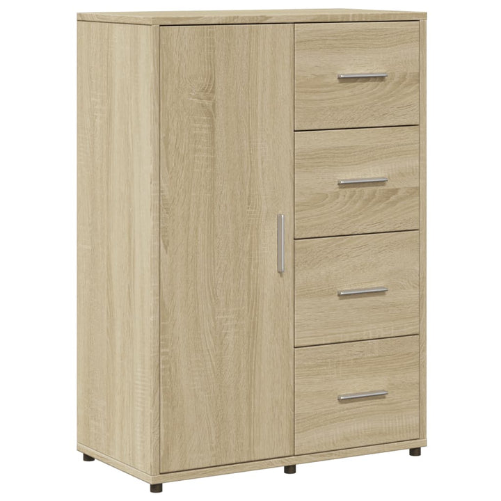 skab 60x31x84 cm konstrueret træ røget egetræsfarve