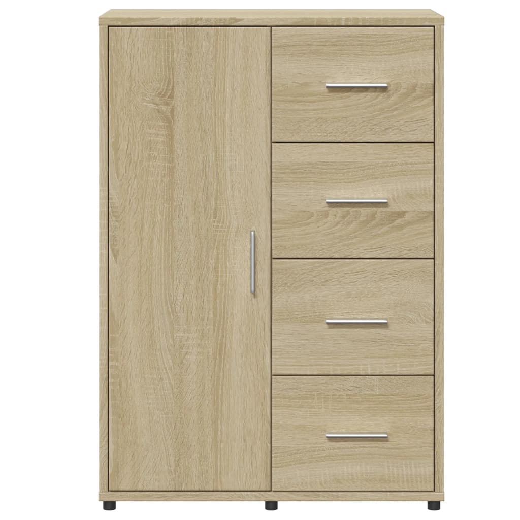 skab 60x31x84 cm konstrueret træ røget egetræsfarve