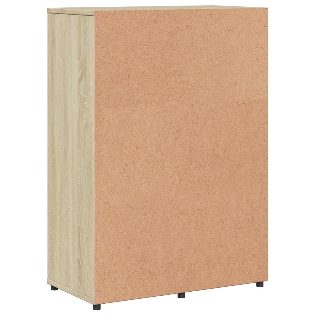 skab 60x31x84 cm konstrueret træ røget egetræsfarve