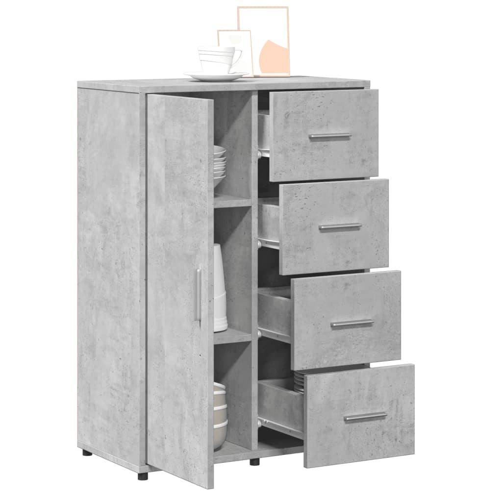 skænk 60x31x84 cm konstrueret træ betongrå
