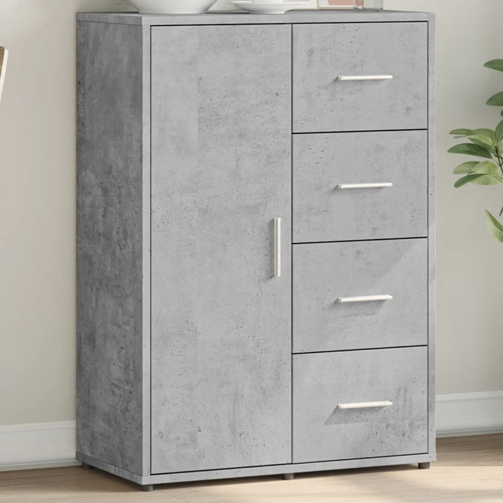 skænk 60x31x84 cm konstrueret træ betongrå