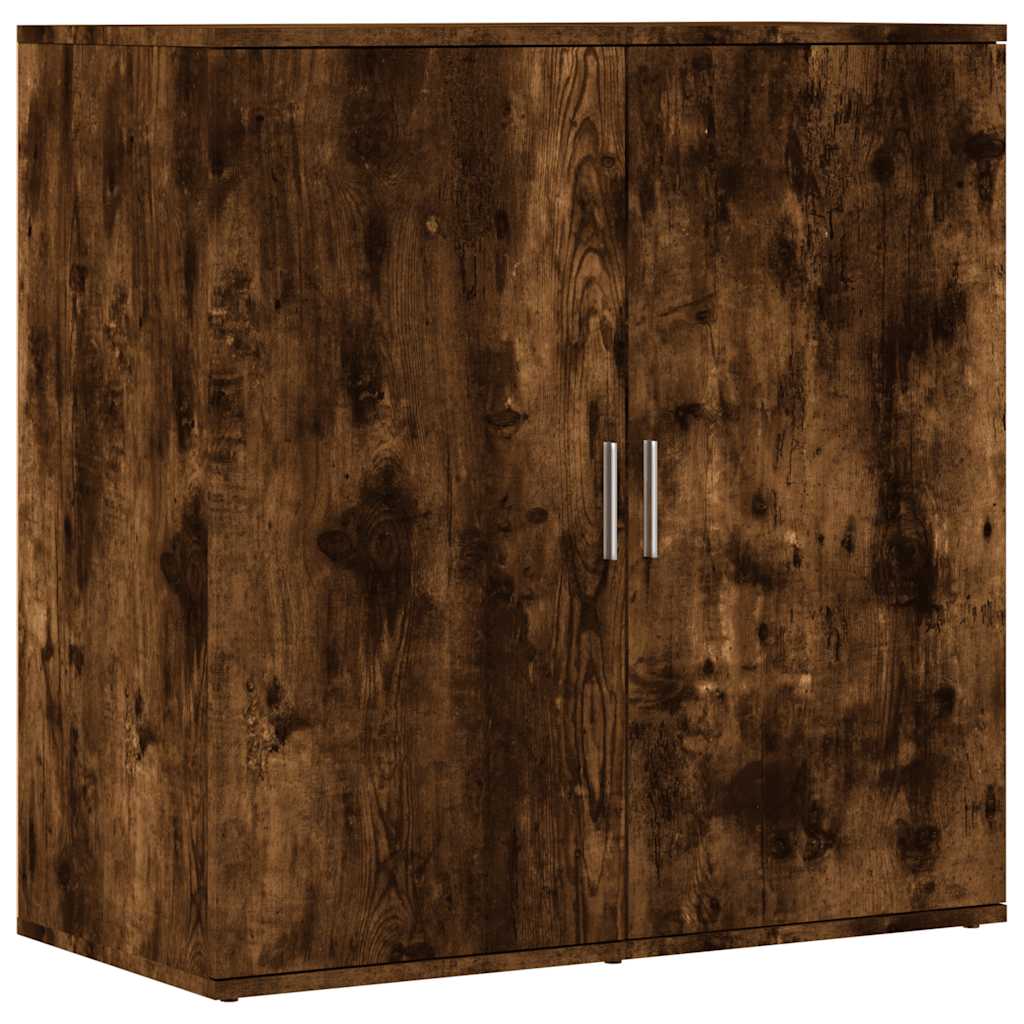 skænk 79x38x80 cm konstrueret træ røget egetræsfarve