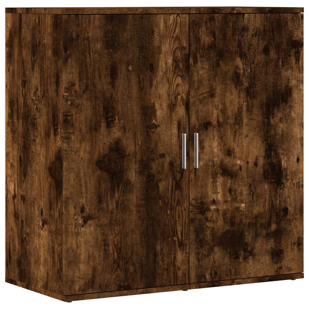 skænk 79x38x80 cm konstrueret træ røget egetræsfarve