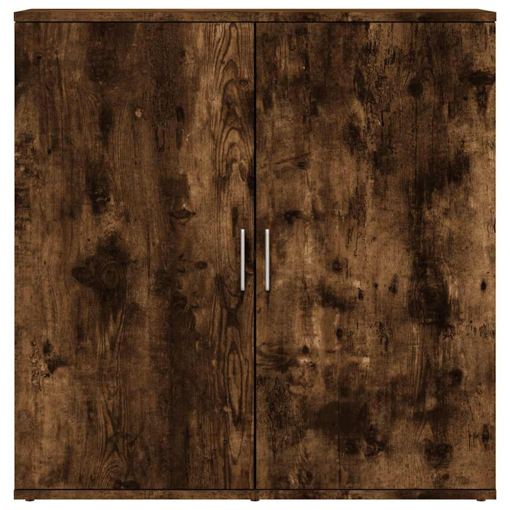 skænk 79x38x80 cm konstrueret træ røget egetræsfarve