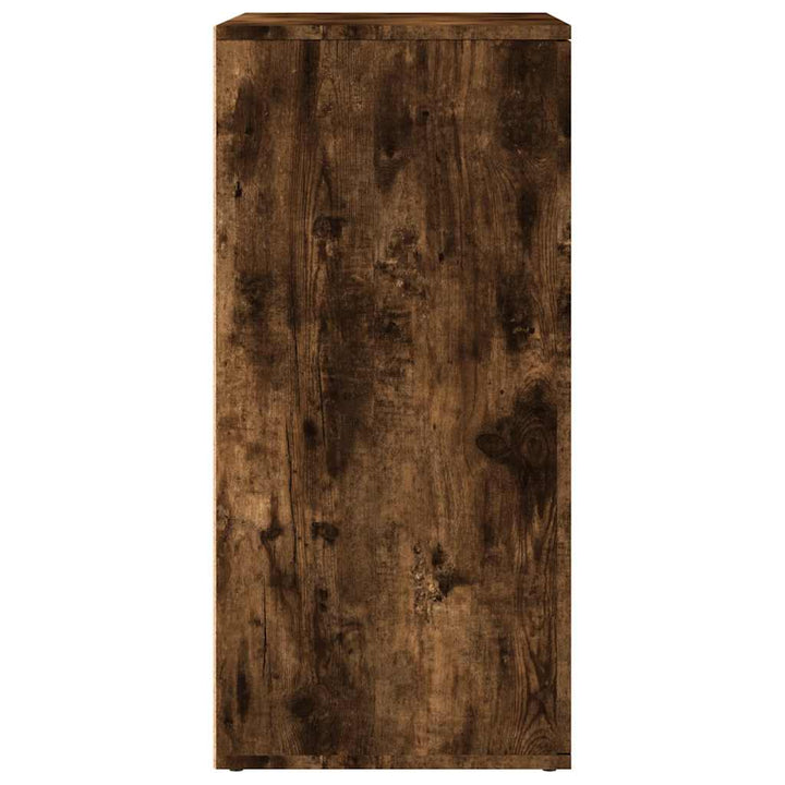 skænk 79x38x80 cm konstrueret træ røget egetræsfarve