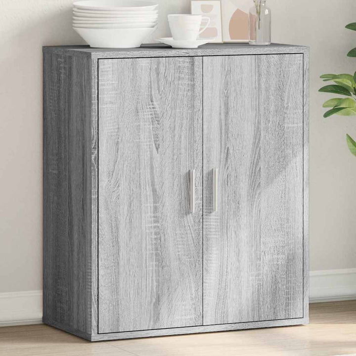 skab 79x38x80 cm konstrueret træ grå sonoma-eg