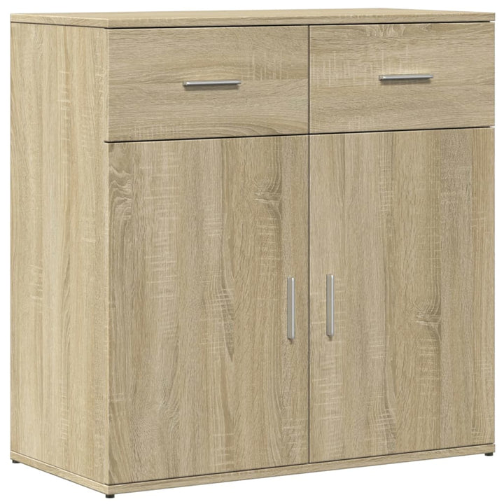 skab 79x38x80 cm konstrueret træ røget egetræsfarve