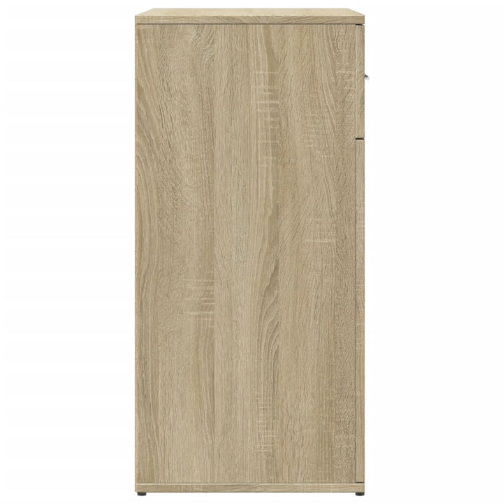 skab 79x38x80 cm konstrueret træ røget egetræsfarve