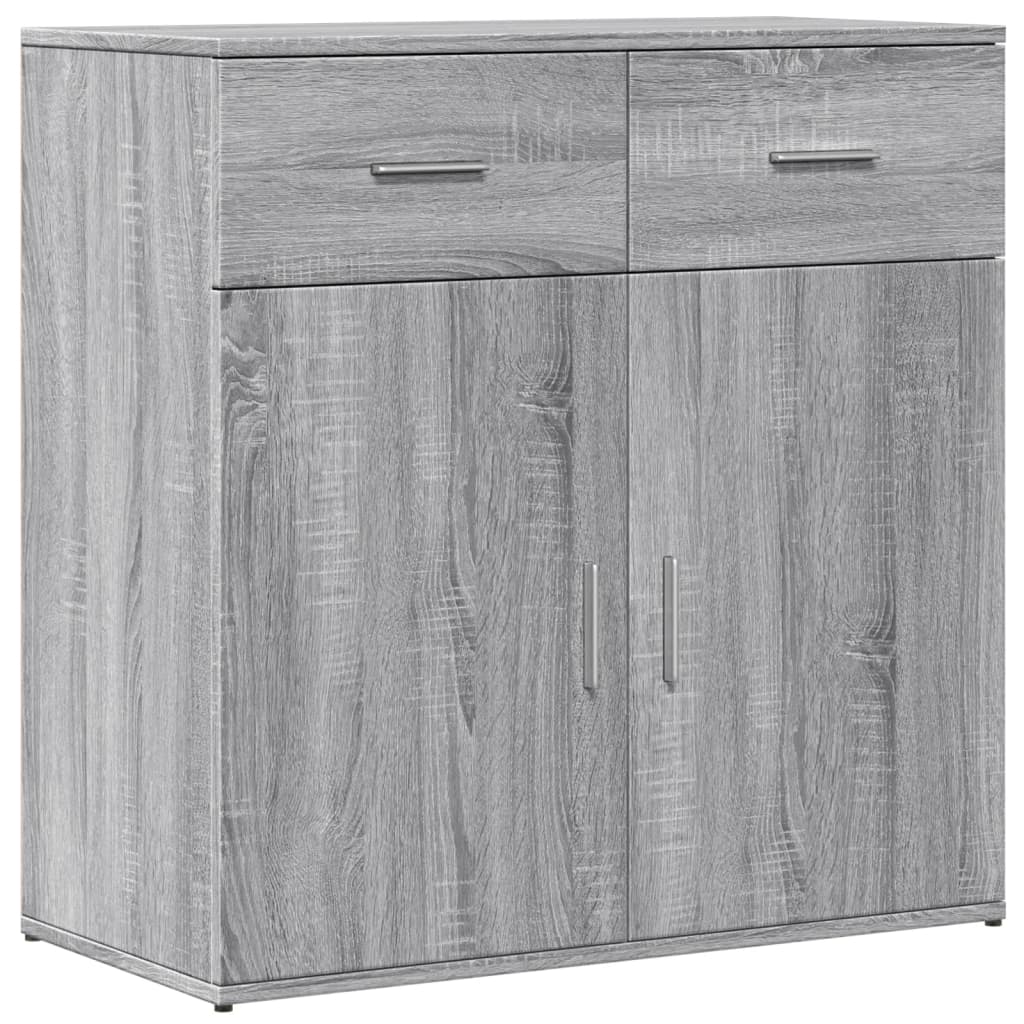 skab 79x38x80 cm konstrueret træ grå sonoma-eg