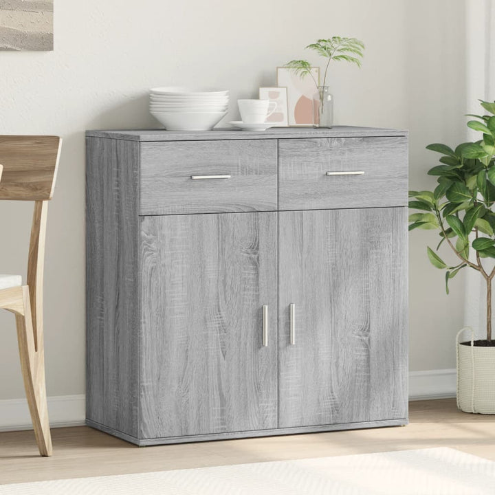 skab 79x38x80 cm konstrueret træ grå sonoma-eg