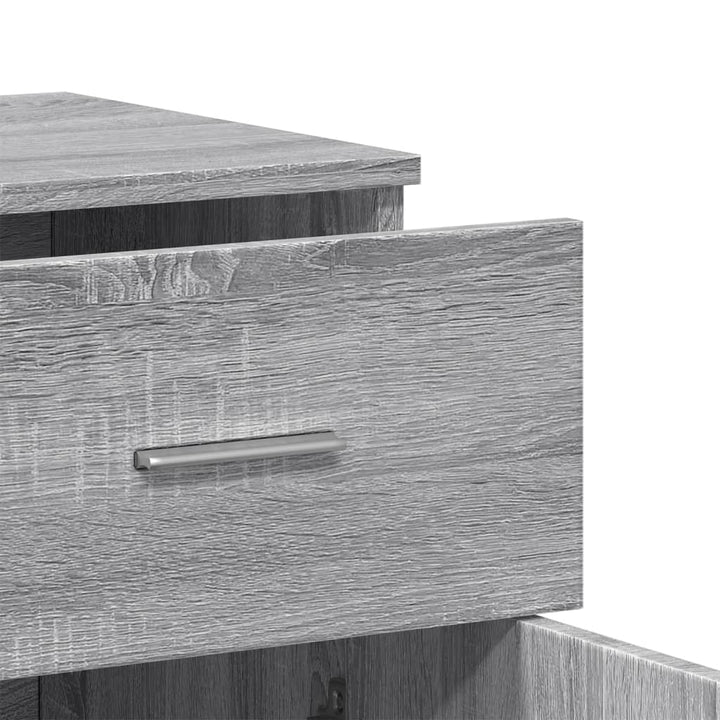 skab 79x38x80 cm konstrueret træ grå sonoma-eg