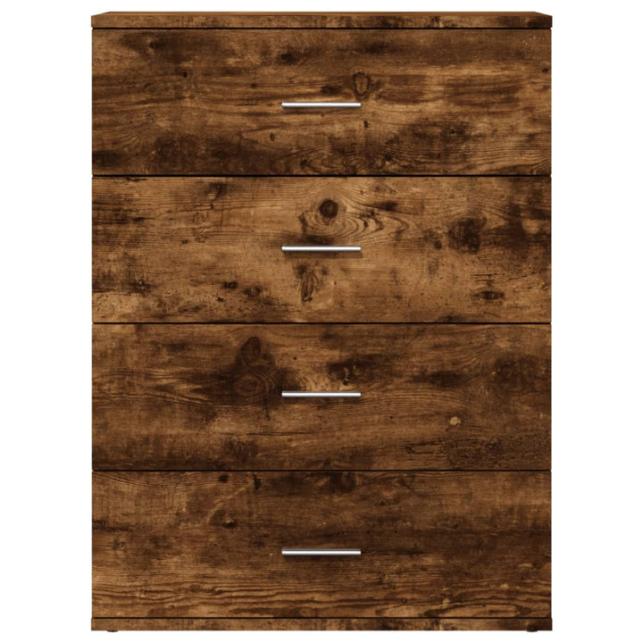 skænk 60x39x80 cm konstrueret træ røget egetræsfarve