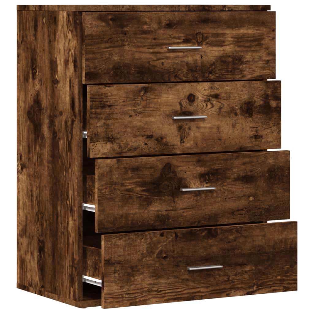 skænk 60x39x80 cm konstrueret træ røget egetræsfarve