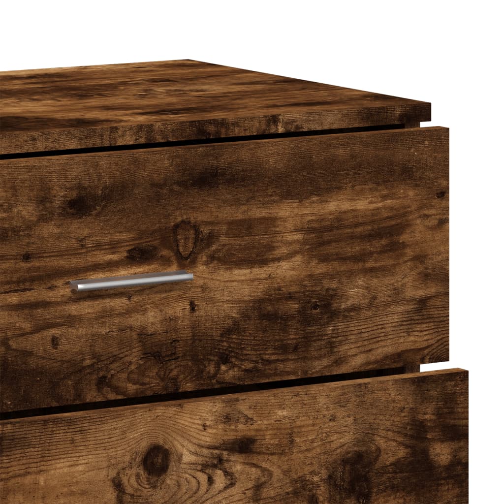 skænk 60x39x80 cm konstrueret træ røget egetræsfarve