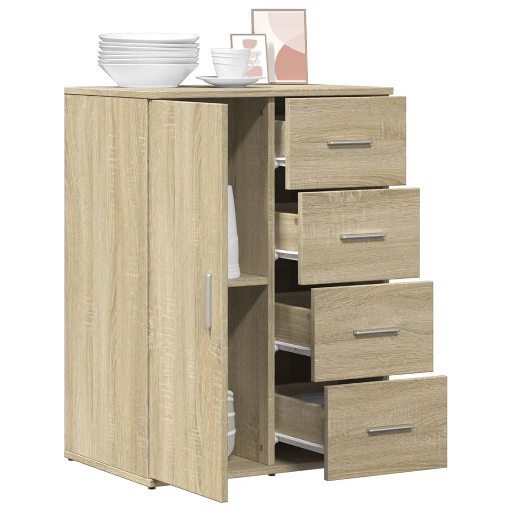 skænk 59x39x80 cm konstrueret træ sonoma-eg