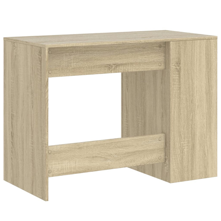 skrivebord 102x50x75 cm konstrueret træ sonoma-eg