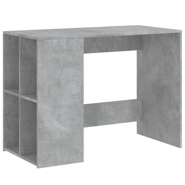 skrivebord 102x50x75 cm konstrueret træ betongrå