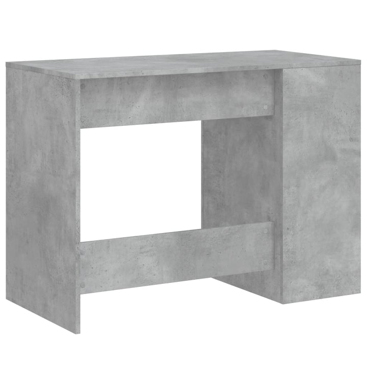skrivebord 102x50x75 cm konstrueret træ betongrå