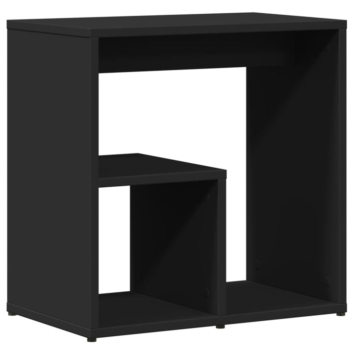 sidebord 50x30x50 cm konstrueret træ sort