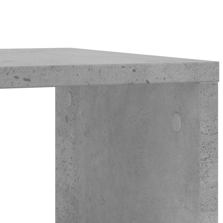 sidebord med hjul 50x30x55 cm konstrueret træ betongrå