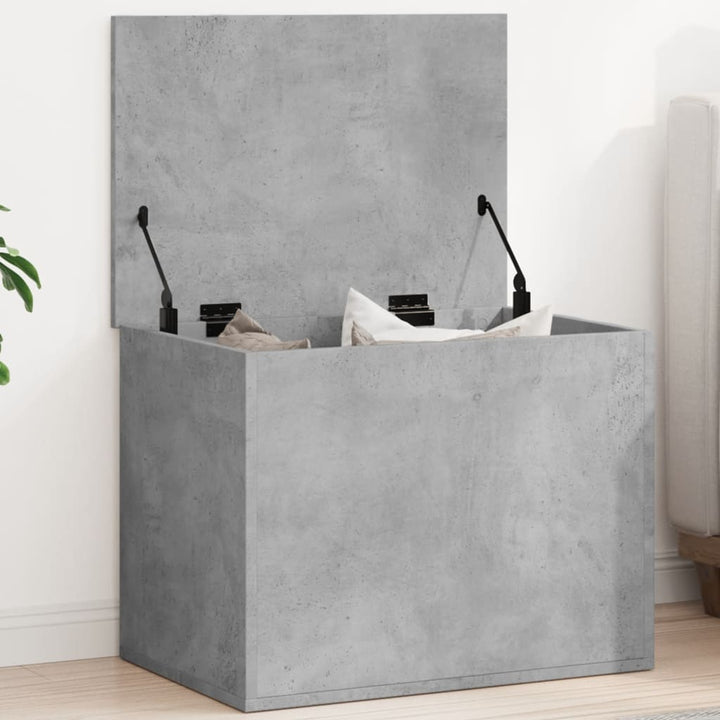 opbevaringsboks 60x42x46 cm konstrueret træ betongrå