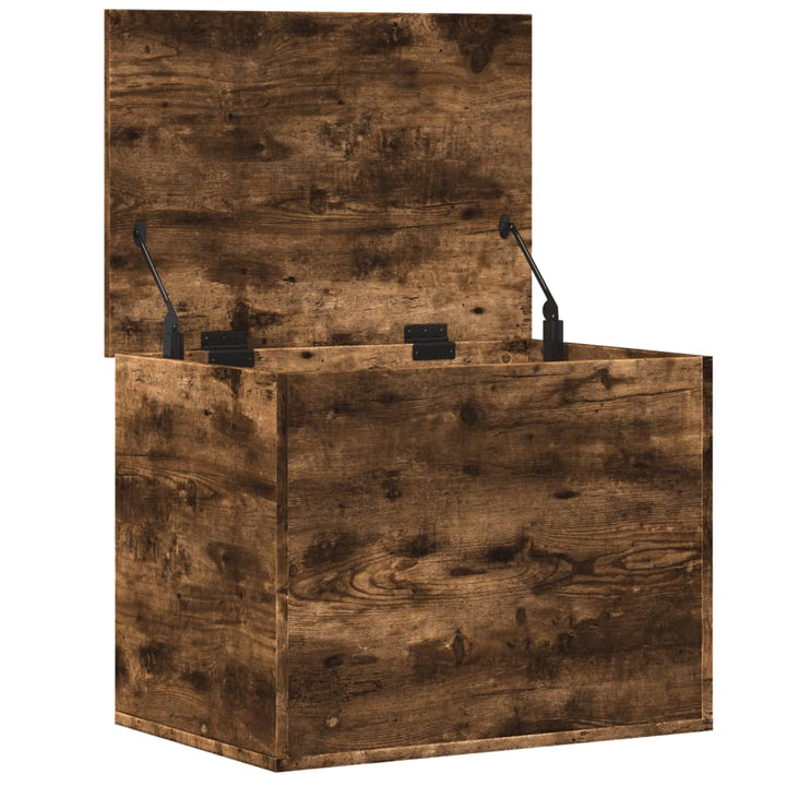 opbevaringsboks 60x42x46 cm konstrueret træ røget egetræsfarve
