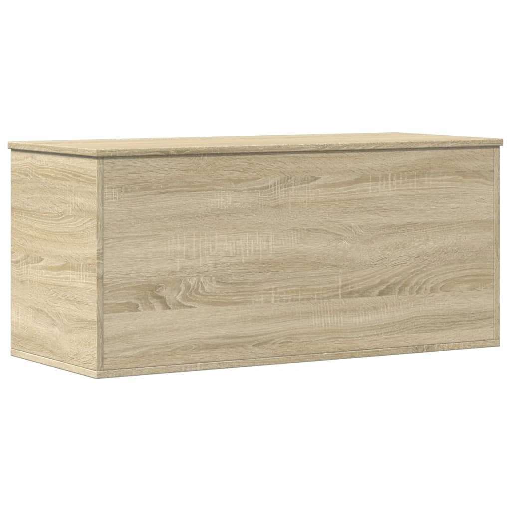opbevaringsboks 100x42x46 cm konstrueret træ sonoma-eg