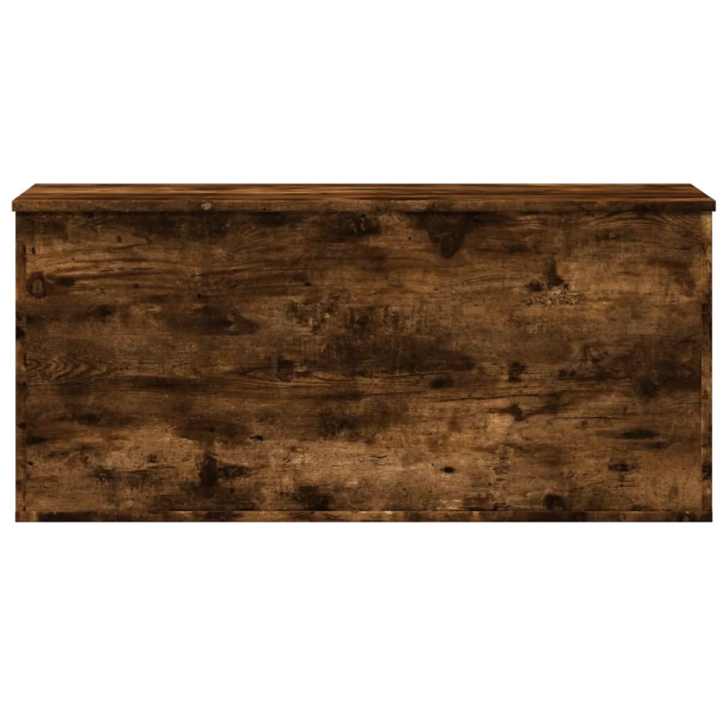 opbevaringsboks 100x42x46 cm konstrueret træ røget egetræsfarve